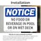 Signmission No Food Or Beverages In Pool Or On Wet Deck, 14 in W x Rectangle, Vinyl Decal OS-2PACK-NS-D-1014-L-14566 - alternate 2
